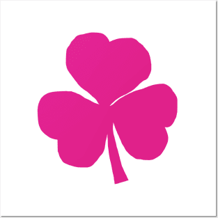 Pink Shamrock for St Patricks Day Posters and Art